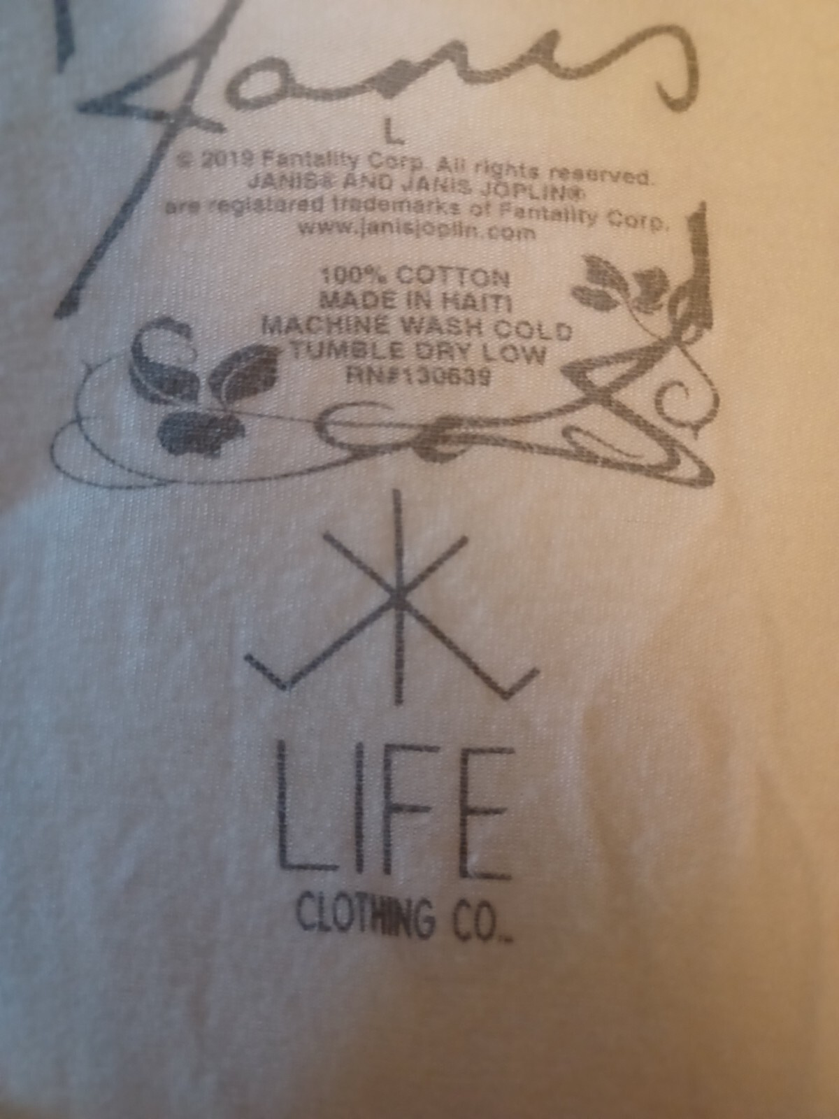 Janis Joplin Life Clothing Co Women sz L 3/4 Sleeve Crop Hoodie & ON Hendrix top