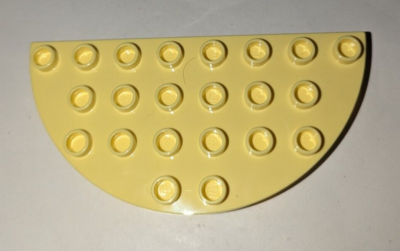 Lego Duplo Round Corner 4x8 Base Plate BRIGHT LIGHT YELLOW Part