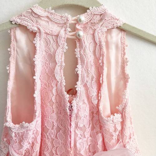 VTG Ceci Girls Blush Princess Pink Dress Party wedding Ballerina Girly Size 5/6 - Picture 11 of 19