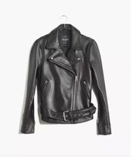 Madewell Motorcycle Leather Jacket - Xs New With Tags