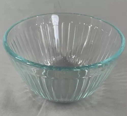 Pyrex 7401-S Aqua Tint Clear Ribbed Replacement Mixing Bowl Glass 3 Cup 750ml