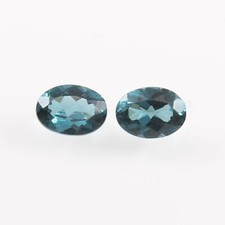 Natural Indicolite Blue Green Tourmaline Loose Oval Cut Gemstone Matched Pair8x6