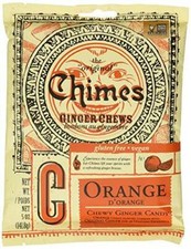 Chimes Ginger Chews, Orange, 5 Oz