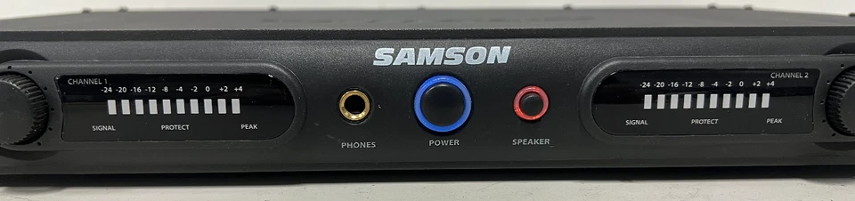 Amplificador de potencia de referencia Samson Servo 120A 1U 60 vatios por lado @ 4 ohmios Foto 2 de 4