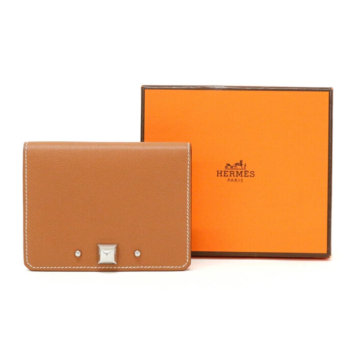 HERMES カードケース Medor Madame HERMES Medor Wallet Madame leather Card Case B 2023 Gold
