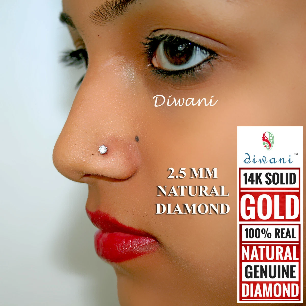 2.5 mm clearance nose piercing