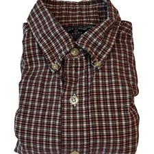Vintage Ralph Lauren Sport Men's Short Sleeve Shirt Medium Red Plaid Cotton