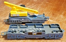 LOT OF 2 TOY STATE CATERPILLAR TRAIN CARS