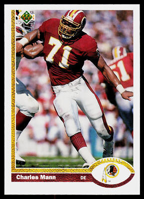 Charles Mann Washington Redskins Charles Mann, 1991 Upper Deck