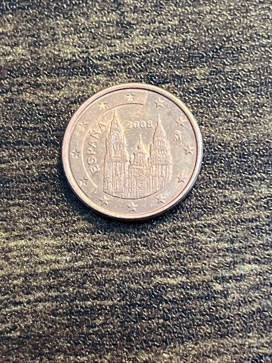 2008 Spain European Union 1 Euro Cent One Penny Actual Coin TK9070