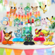 POKEMON PARTY SUPPLIES BIRTHDAY DECORATION BALLOON TABLEWARE SWIRL PLATE CUP