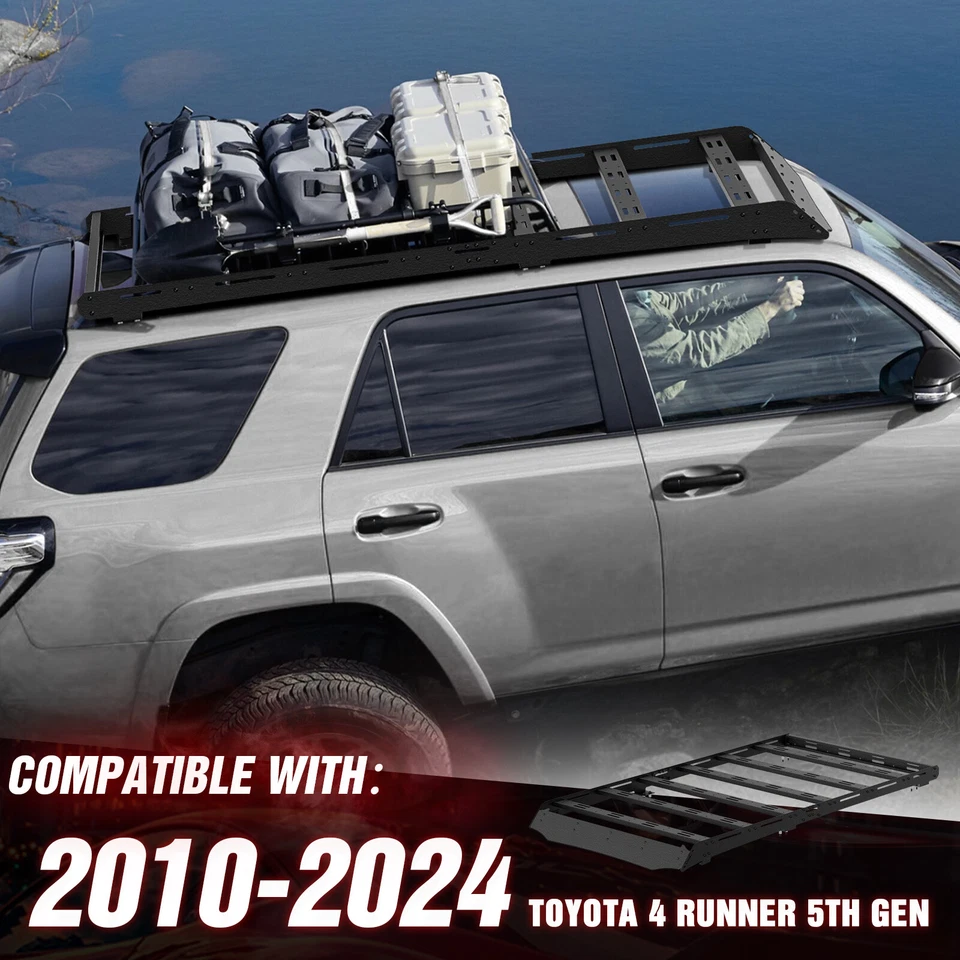 Full Size Roof Rack Cargo Basket for 2010-2024 Toyota 4Runner 5th Gen Cargo Rack - Image 2 of 4
