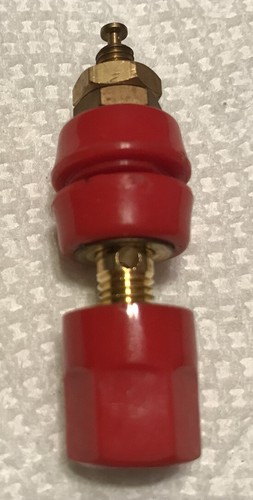 Gold Plated Contacts, Panel Mount Binding Post (Red)
