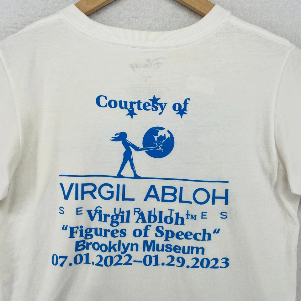 DISNEY Shirt Womens S VIRGIL ABLOH FIGURE OF SPEECH BROOKLYN MUSEUM White - Image 4 of 4