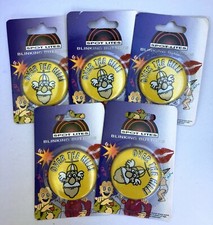 OVER THE HILL Blinking Buttons Badges LOT OF 5 Retirement Birthday Party Old Age