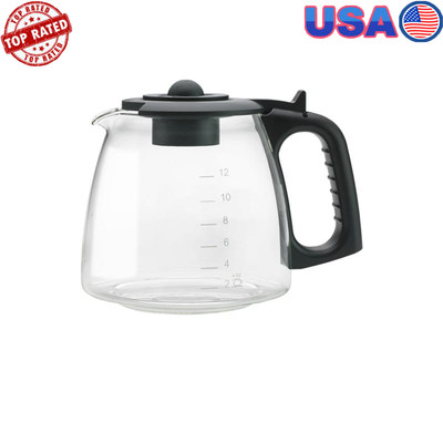 12 Cup Glass Coffee Carafe Universal Fit Adjustable Height Dishwasher Safe New
