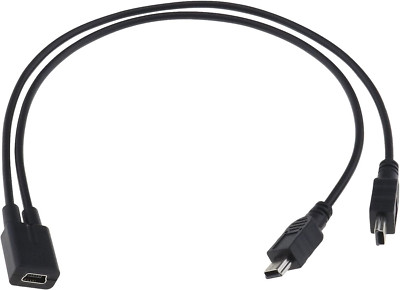 Mini USB 1 auf 2 Y Splitter Kabel 30cm Ladekabel Mini USB Buchse auf 2 Mini USB 