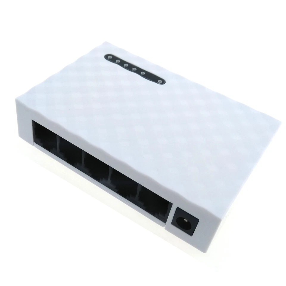 Ethernet Network Hub 5 Port 1000Mbps Computer Modem Router Gigabit LAN Switch - Image 2 of 4