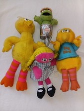 Vintage 90s 80s Sesame Street Plush Lot Of 4 Big Birds Oscar Grouch Betty Lou
