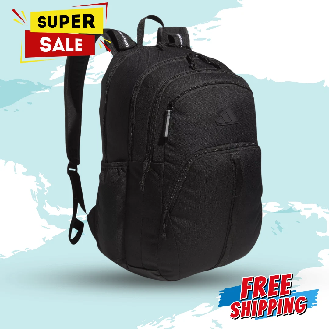[FASH SALE] adidas Men's Multi-Compartment Backpack Messenger Black One Size