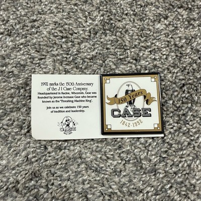 Vtg 1842-1992 150 Years JI Case Tractor Company Advertising Employee Pin 