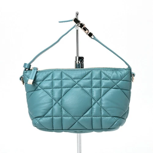 Christian Dior Dior Pochette Nomade Petit Sac à Main Cannage Cuir Bleu... GZl165v2