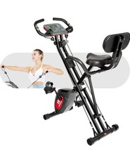 ADVENOR Folding Magnetic Bike, Arm Resistance Band, Arm Workout Backrest NEW