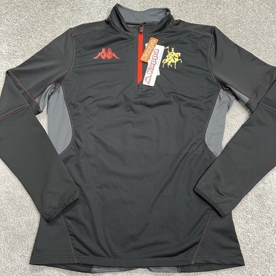 Kappa Kombat 1/2 Zip Athletic Shirt Mens Size XL Black Gray Knight Pullover NWT