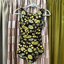 Rose Marie Reid Women's One Piece Swimsuit Yellow Lemon Print