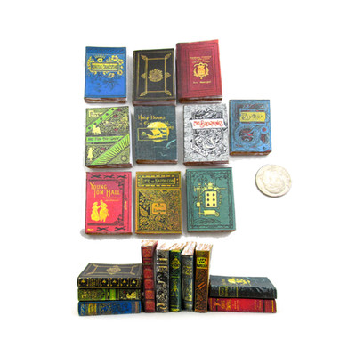1:6 Scale DUSTY OLD BOOKS 10 Pc Prop Books Miniature Play Scale Barbie Books