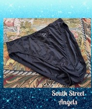 VINTAGE WACOAL 84299  BLACK  ARABESQUE HI-CUT BRIEF PANTIES XL