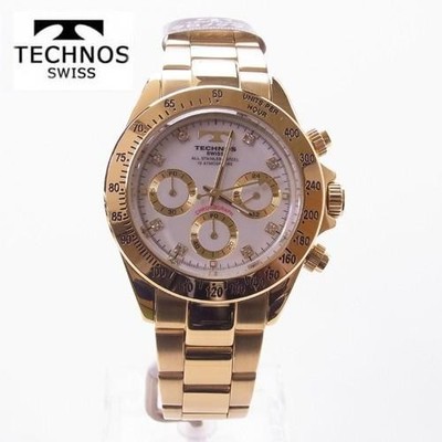 Technos Uhr TGM639GW Chronograph 10 ATM Water Resistant aus Japan Neu