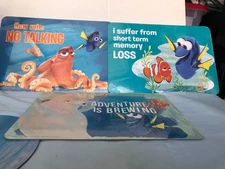 LOT of 3 FINDING NEMO Signs Adventure is Brewing, Memory Loss & No Talking #G1