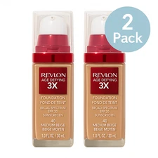 Revlon Age Defying 3X Foundation SPF 20 1oz 2 Pack  EXP 2/2026 New
