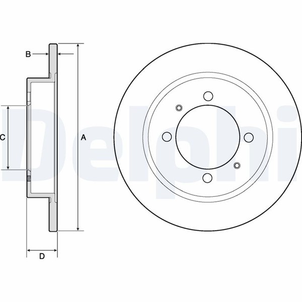 2X Delphi Bremsscheibe BG3203 FüR V40 S40 Volvo Mitsubishi Carisma Space Star 1-image