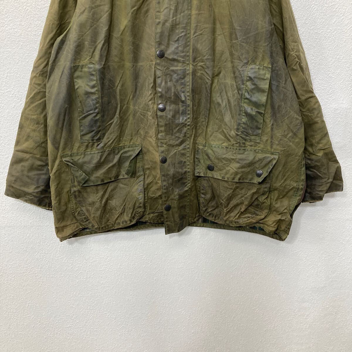 Barbour Oiled Jacket XL Notation 44 Men's Khaki 80's BEAUFORT image 3
