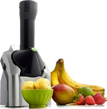 Classic Frozen Fruit Soft Serve Maker 200W Silver BPA-Free Easy Clean