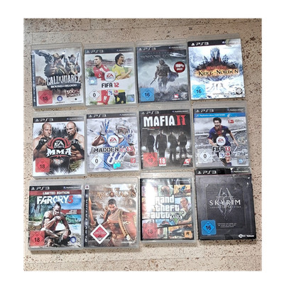 PlayStation 3 Spielepaket Limited Edition, 12x PAL, GTA V, FIFA 12, Shooter