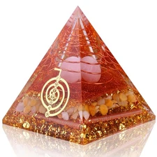 Orgone Pyramid for Positive Energy, Chakra, Wealth, Success - Chakra Orgonite...