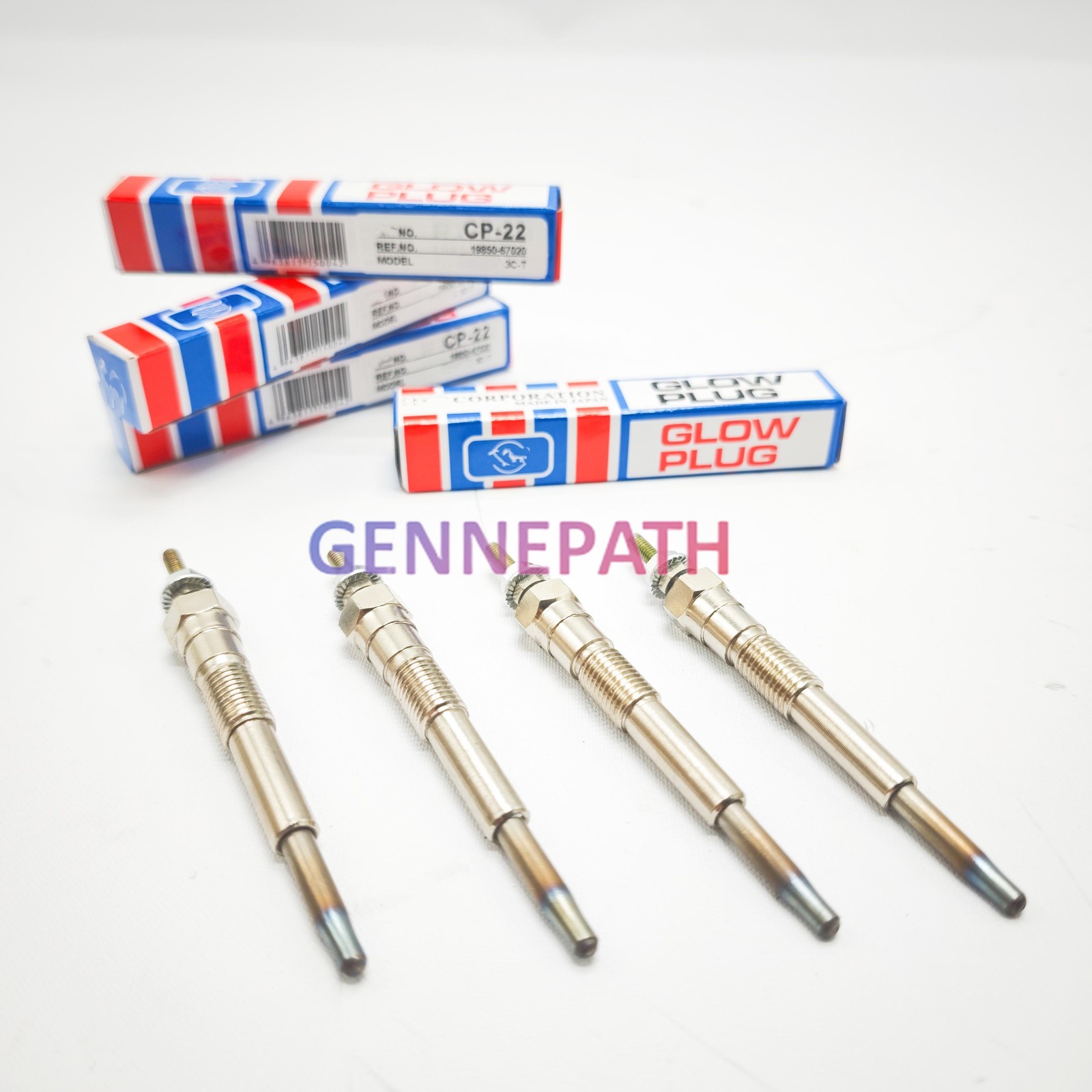 NEW 4x Glow Plug HKT CP-22 For Toyota 1KZ-TE 1CT 1KZ-T 19850-67030