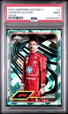 2024 Topps Chrome F1 Sapphire Edition Charles Leclerc Aqua #/99 Ferrari PSA 9
