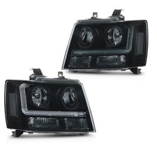 07-14 Chevy Tahoe Suburban 1500 LED Headlamps Smoky Black Housing Clr Reflector