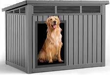 Large Dog House Outdoor for Indoor with Weatherproof  Removable Roof,Fits Small