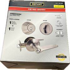 DEFIANT Freedom Satin Nickel Keyed Entry Deadbolt Grade 3 Security New
