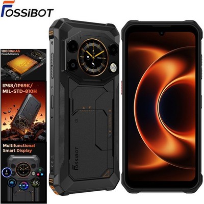 FOSSiBOT F117 4G LTE Rugged Phone Android 15 Rear Display Waterproof Mobile 256G