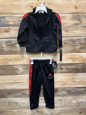 Nike Infants' 2-Piece Track Set (66G796-023) - Black/Red, SH(S227T