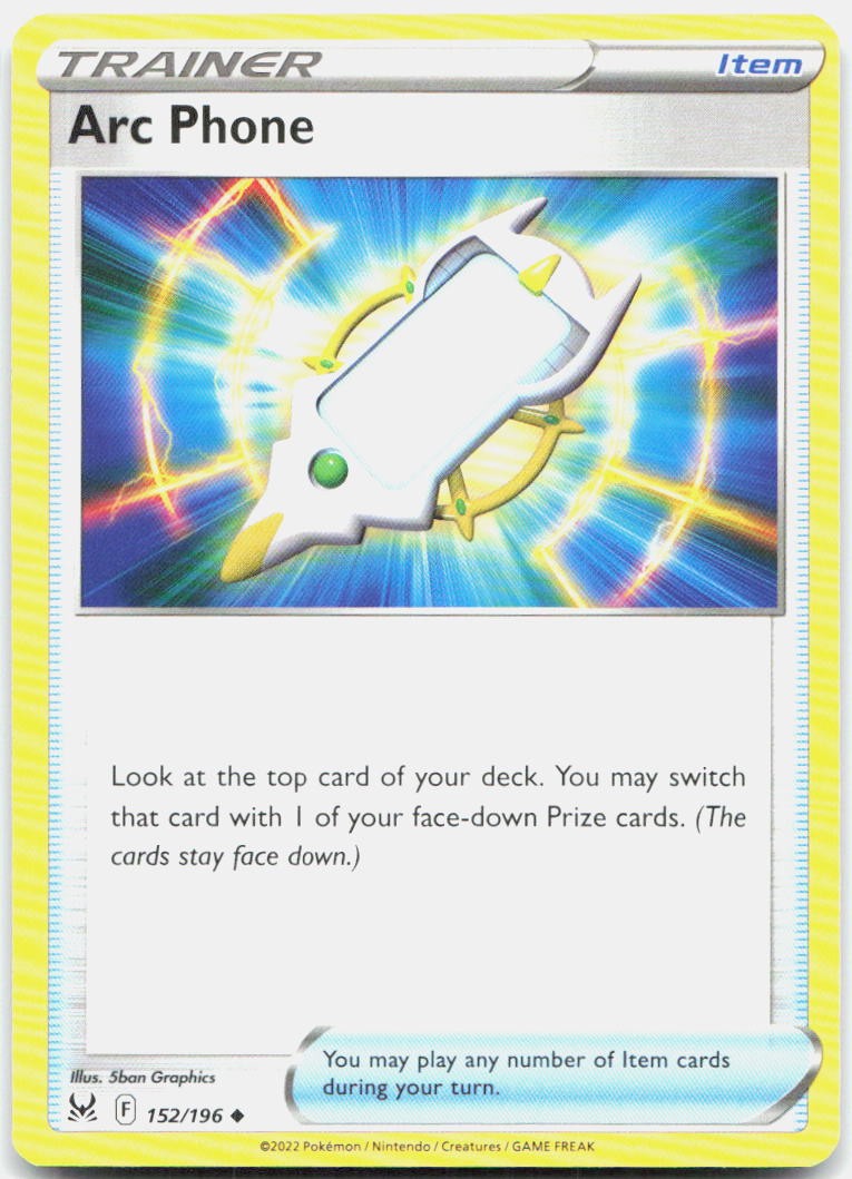 Arc Phone 152/196 Uncommon Lost Origin Pokemon Near Mint