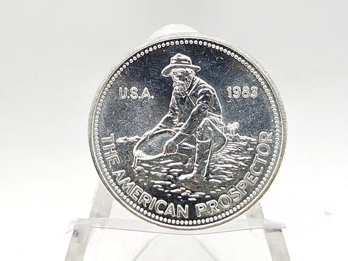 1983 1oz .999 Fine Silver Engelhard "Prospector" Round **KEY-DATE** #5