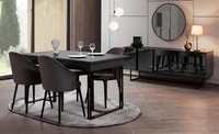 Schwarze Edle Esszimmer HolzmöBel Designer Esstisch Sideboard StüHle