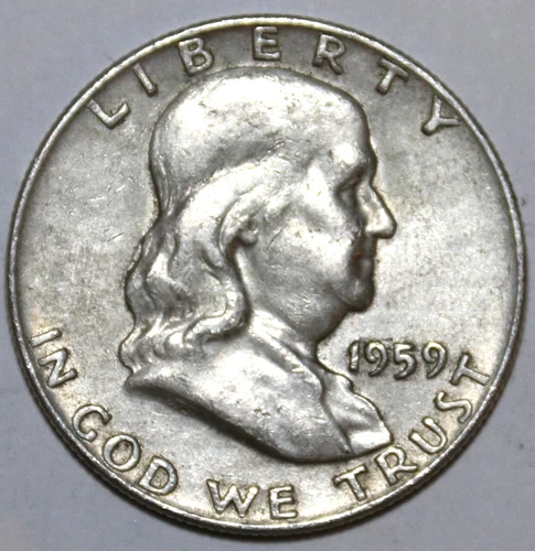 1959-D FRANKLIN HALF DOLLAR - Circulated - Extra Fine - #1653EB
